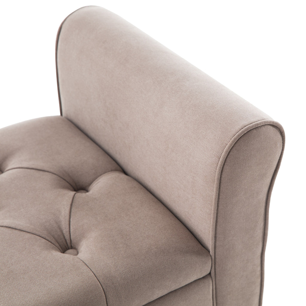 Banc de rangement rembourré, banc d'entrée avec dessus rabattable touffeté, 50,4 pouces