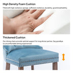 Chaise de salle à manger capitonnée en velours avec pieds en bois massif, lot de 6