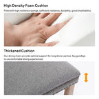 Chaise de salle à manger capitonnée en velours avec pieds en bois massif, lot de 6