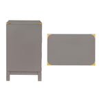 Table de chevet Valoria à 3 tiroirs avec accents dorés