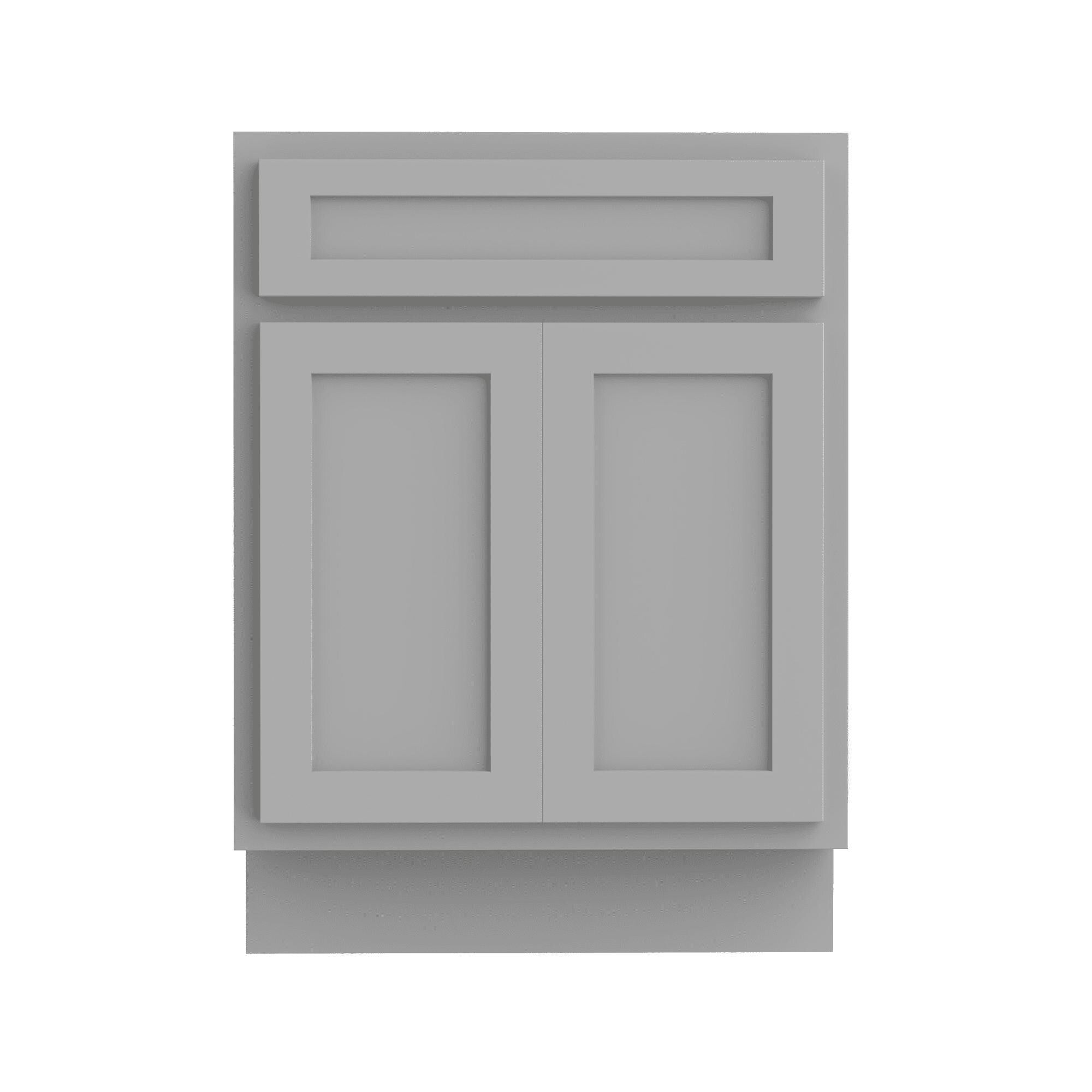 Meuble-lavabo simple en bois massif de 24 pouces de Vanity Art