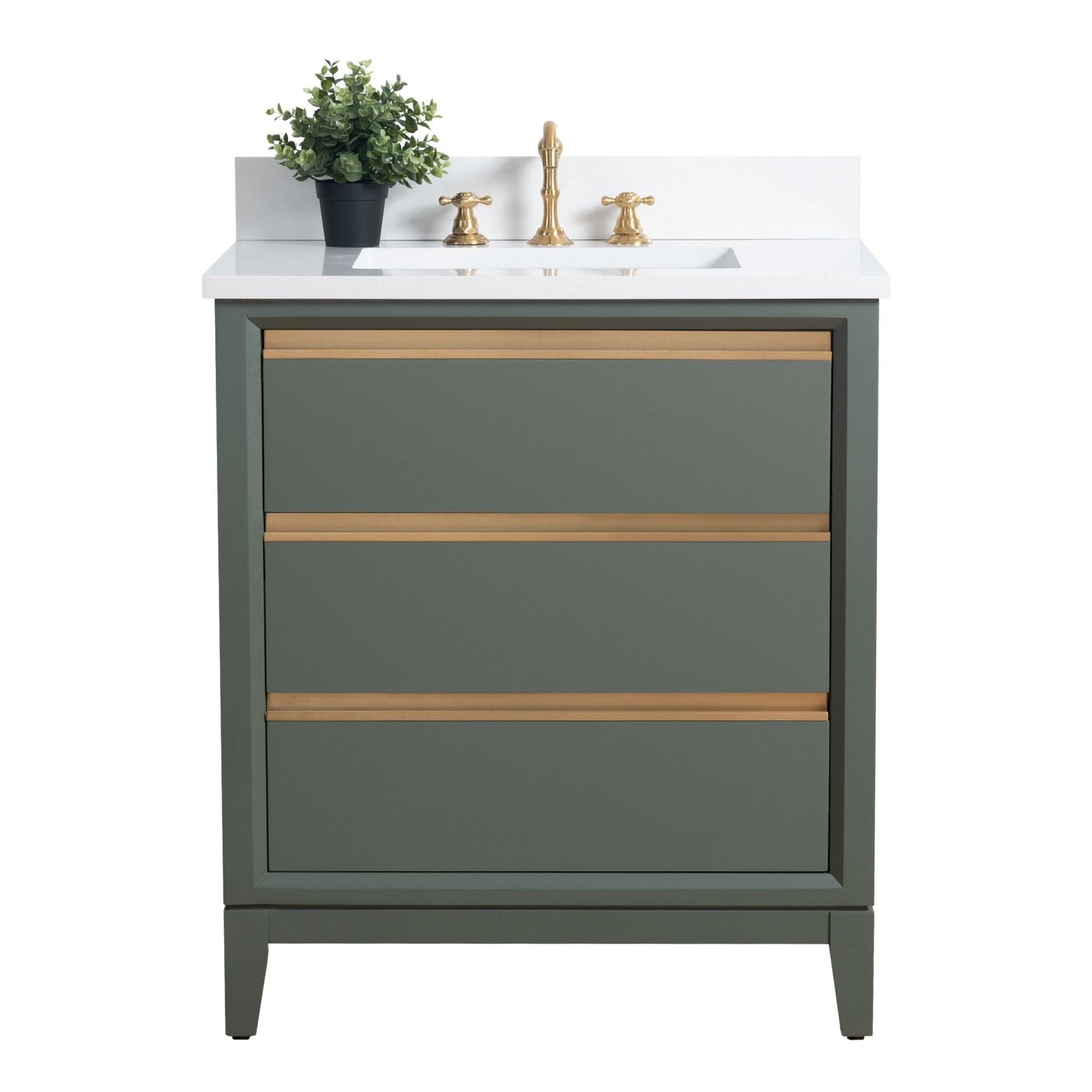 Meuble-lavabo de salle de bain Vanity Art avec lavabo en céramique et plateau en marbre reconstitué