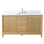 Meuble-lavabo de salle de bain Vanity Art avec lavabo en céramique et plateau en marbre reconstitué