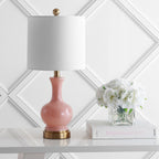 Lampe de table à LED Vermont 22 en verre/métal, blanche (lot de 2) par JONATHAN Y