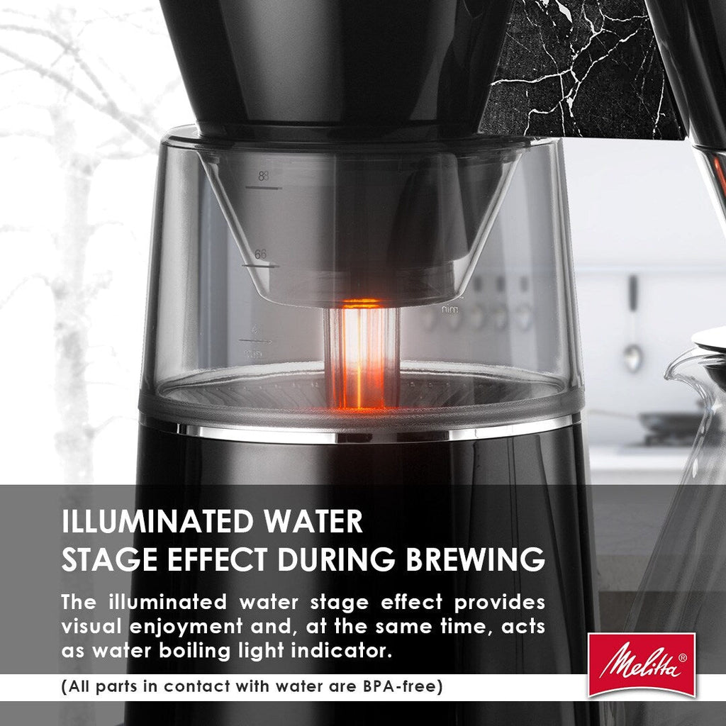 Cafetière filtre Vision Luxe 12 tasses avec tableau de bord rotatif