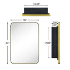 Armoire à pharmacie encastrée TEHOME WH avec miroir et étagères réglables