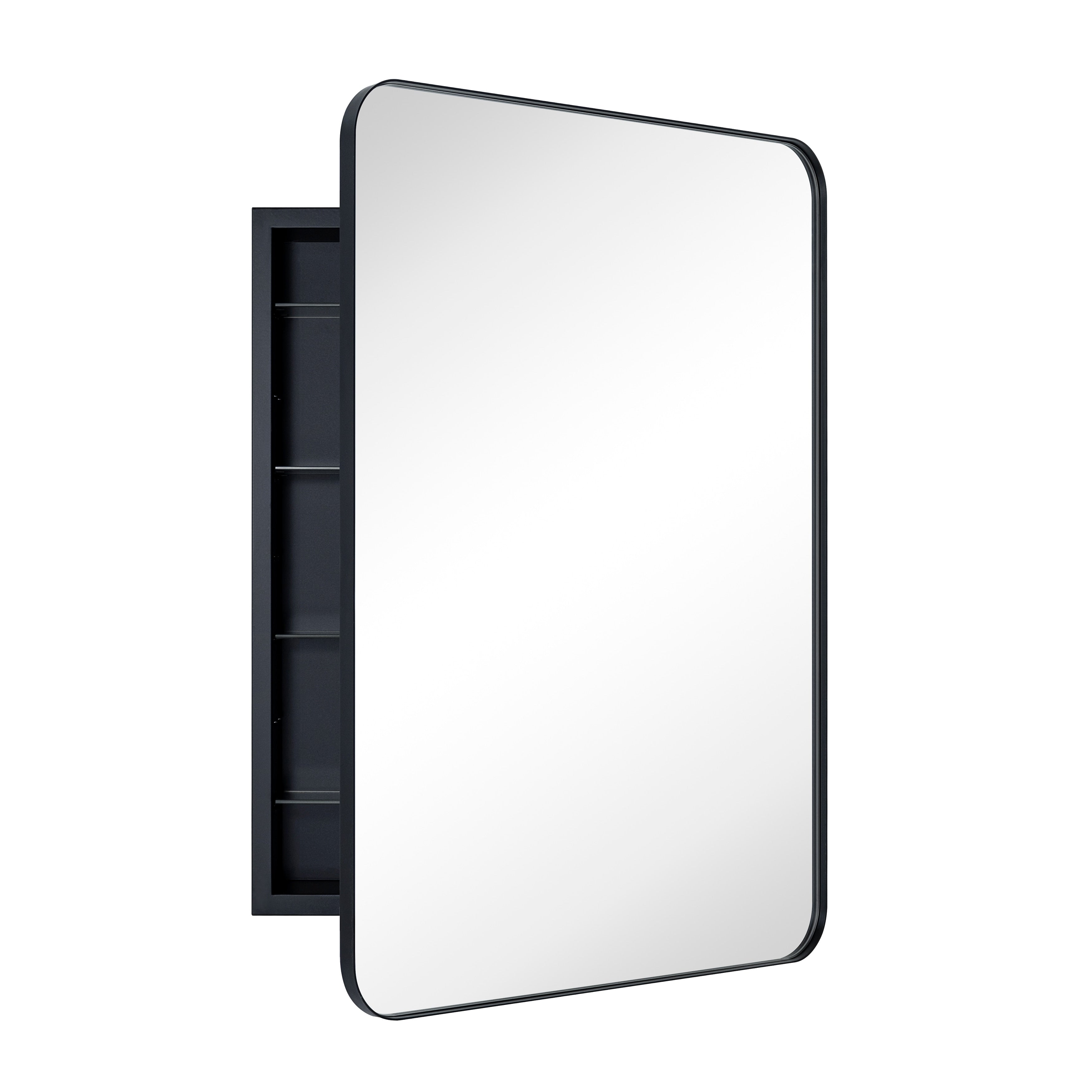 Armoire à pharmacie encastrée TEHOME WH avec miroir et étagères réglables