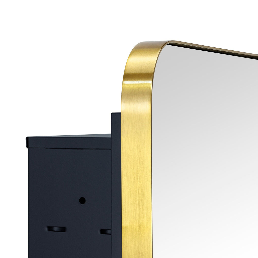 Armoire à pharmacie encastrée TEHOME WH avec miroir et étagères réglables