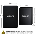 Armoire à pharmacie encastrée TEHOME WH avec miroir et étagères réglables