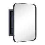 Armoire à pharmacie encastrée TEHOME WH avec miroir et étagères réglables