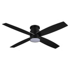 Ventilateur de plafond encastré WINGBO 44/52 pouces avec éclairage et télécommande, 4 pales réversibles