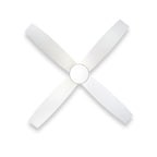 Ventilateur de plafond encastré WINGBO 44/52 pouces avec éclairage et télécommande, 4 pales réversibles