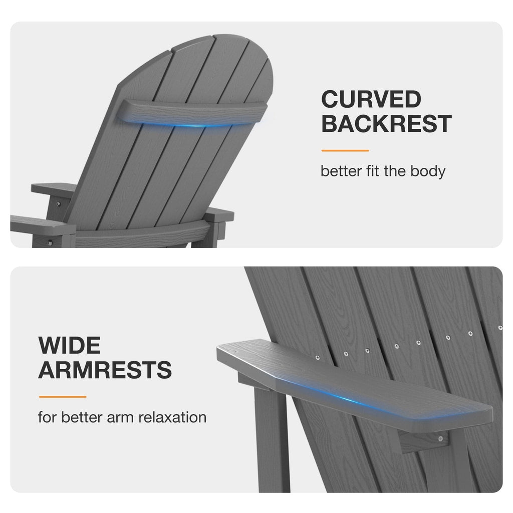 Chaise à bascule d'extérieur toutes saisons WINSOON, lot de 2