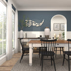 Décoration murale en bois faite main, motif poisson nageur, effet vieilli marron - Blanc - Roche River Decor