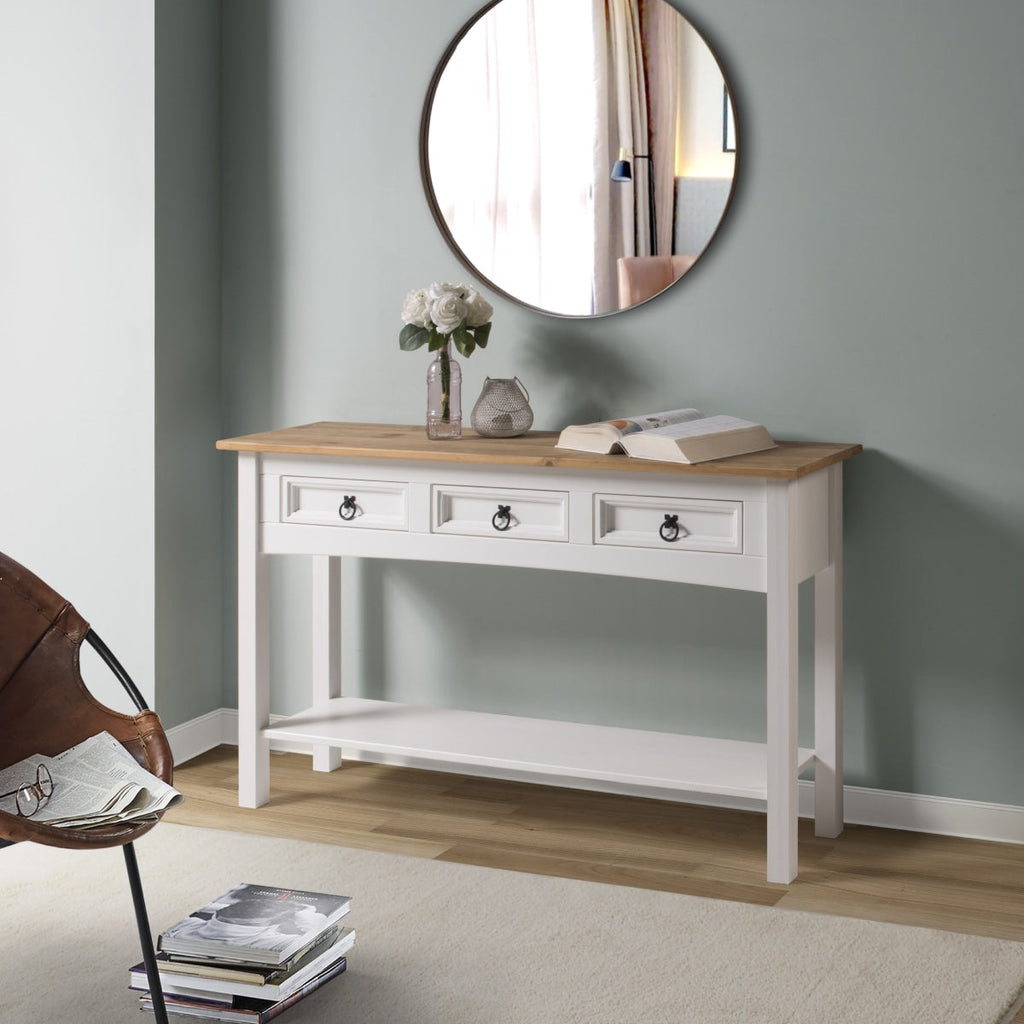 Console d'entrée en bois à 3 tiroirs Corona | Furniture Dash - N/A