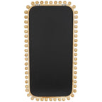 Miroir mural en bois avec cadre perlé - Marron - Roche River Decor