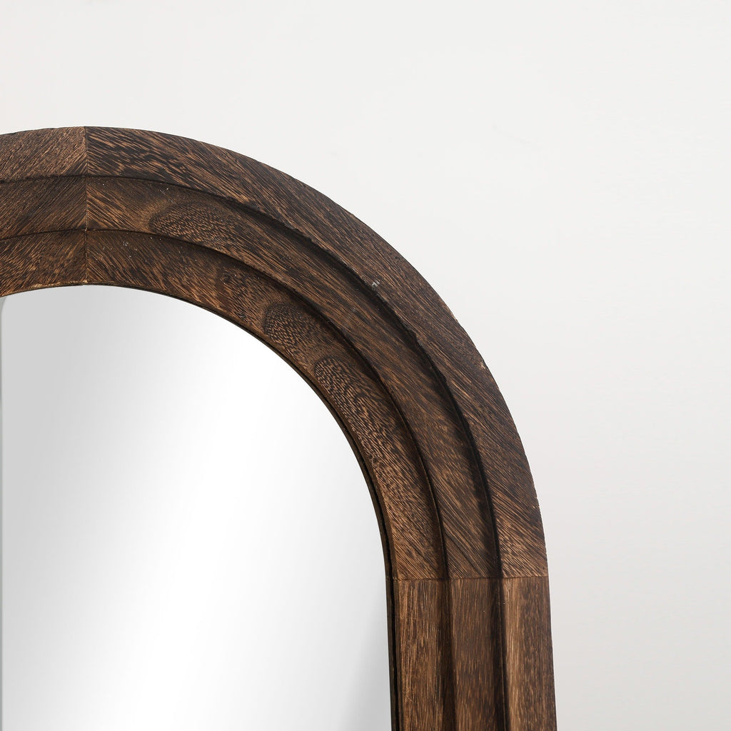 Miroir mural en bois de style échelle - 64 x 21 cm