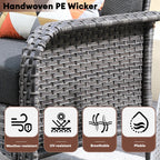 Ensemble de conversation de 4 pièces pour patio extérieur XIZZI avec table