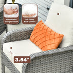 Ensemble de conversation de 4 pièces pour patio extérieur XIZZI avec table